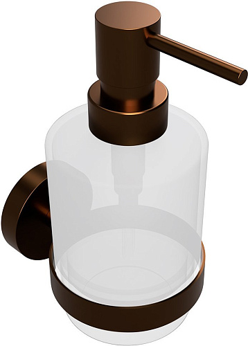 Дозатор Bemeta 155109102 Amber для жидкого мыла 7.5 см, настенный, вариант Mini 200 мл, золото купить недорого в интернет-магазине Керамос