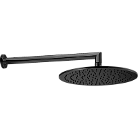 Верхний душ Cisal DS01362040 Shower 300 мм с настенным держателем L400 мм, цвет черный матовый