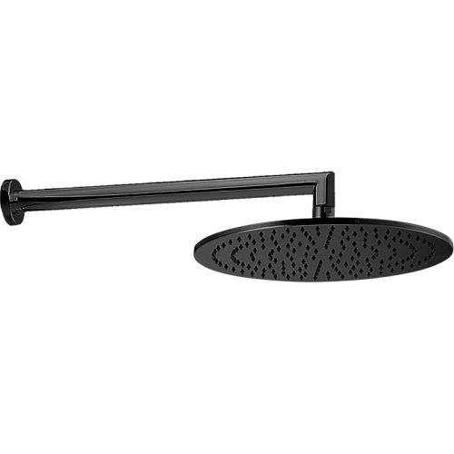 Верхний душ Cisal DS01362040 Shower 300 мм с настенным держателем L400 мм, цвет черный матовый