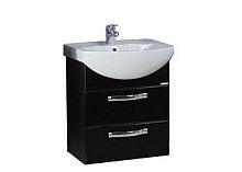 Тумба Акватон 1A123301AA950 Ария 65 М под раковину, 60х30 см, черный глянец,хром глянец