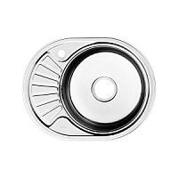 Мойка IDDIS, SUN60PRi77 Suno нержавеющая сталь, чаша справа, 60х47 см, полированная сталь