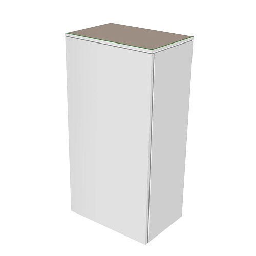 Шкаф-пенал Keuco 31725730002 Edition 400 средний 90х45 см, петли справа, белый/стекло матовое трюфель купить недорого в интернет-магазине Керамос