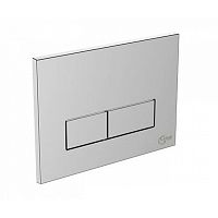 Панель смыва Ideal Standard W3708AD для унитаза, двойная, матовый хром Панель смыва Ideal Standard W3708AD для унитаза, двойная, матовый хром