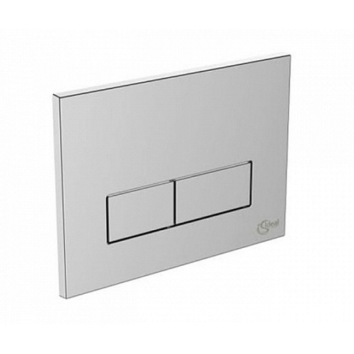 Панель смыва Ideal Standard W3708AD для унитаза, двойная, матовый хром Панель смыва Ideal Standard W3708AD для унитаза, двойная, матовый хром