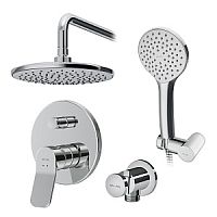 Набор AM.PM FB85A1RH00 X-Joy: смеситель для ванны,душа, верхний душ, душевой набор, шланговое присоединение, хром