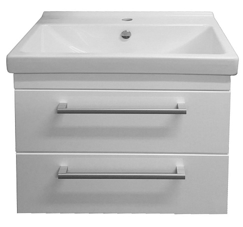 Тумба Loranto CS00039375 Модерн с раковиной, подвесная, 60х44 см, белая снят с производства