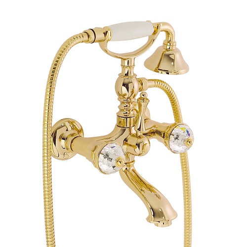Смеситель Migliore 28016 Prestige Crystal для ванны внешний, золото Смеситель Migliore 28016 Prestige Crystal для ванны внешний, золото