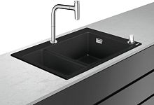 Кухонная мойка Hansgrohe 43220000 C51-F635-09 со смесителем, черный