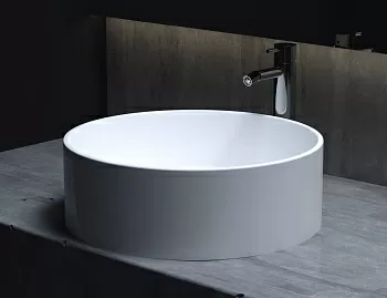 Раковина накладная Salini 130126M Armonia Top 02, материал S-Stone, 45х45 см, белая