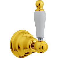 Cisal TS00031224  Arcana Toscana Запорный вентиль  на горячую воду,внутренняя и внешняя части в комплекте, цвет золото/белый