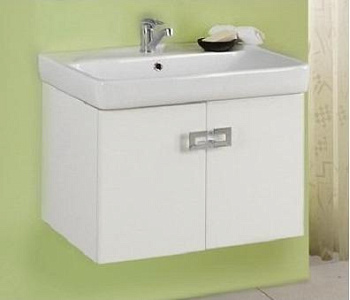 Тумба Акватон 1A124101OP010 Оптима 70 под раковину, 67х44 см, белый,хром глянец