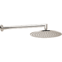 Верхний душ Cisal DS0136302B  Shower 250 мм с настенным держателем L350 мм, цвет никель полированный