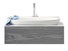 Тумба с раковиной Aqwella Genesis Тумба GENESIS 100 серая/рак