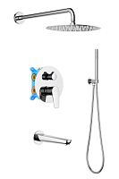 Душевой комплект Aquatek AQ1173CR Бетта Set 4 в 1, хром