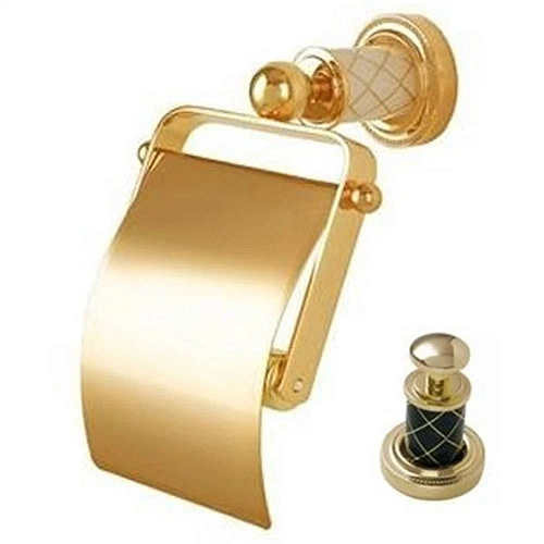 Держатель для туалетной бумаги с крышкой Boheme MURANO 10901-B-G купить недорого в интернет-магазине Керамос