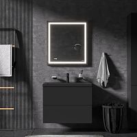Комплект AM.PM BK90GN Gem: мебель для ванной 75 см, со смесителем и аксессуарами, черный
