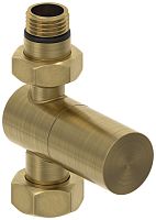 Вентиль Сунержа 051-1401-1234 прямой, (цилиндр) G 1/2" НР х G 3/4" НГ, состаренная латунь
