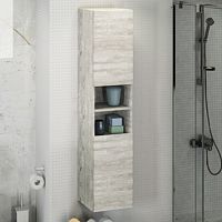 Шкаф-пенал Comforty 00004137140 Верона подвесной 35х160 см, дуб белый