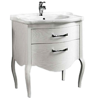 База под раковину 74,5 см Eban FBSSN070-B bi decape*2/4 Sonia без ручек, доводчики Blum, цвет bianco decape