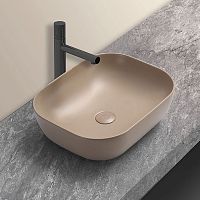 Раковина Vincea VBS-101MC керамическая, 50.5х40.5 см, накладная, капучино матовый