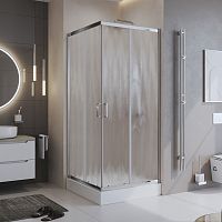 Душевой уголок BelBagno UNO-195-A-2-100-CH-CR, 195х100х100 см, стекло шиншилла/профиль хром Душевой уголок BelBagno UNO-195-A-2-100-CH-CR, 195х100х100 см, стекло шиншилла/профиль хром
