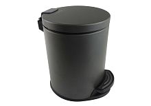 Корзина Aquatek AQ4016MB Вега для мусора с педалью 5 л, черный матовый Корзина Aquatek AQ4016MB Вега для мусора с педалью 5 л, черный матовый