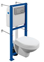 Инсталляция + Панель смыва Cersanit DELFI S-SET-DEL/LeonN/TPL/Cm-w