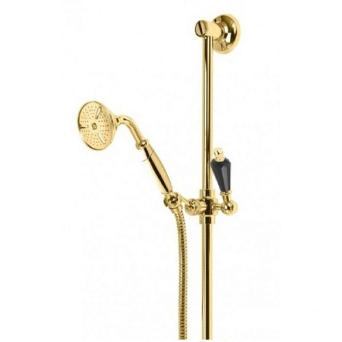 Душевой гарнитур Cezares DIAMOND-SD-03/24-Sw-N, исполнение золото, ручки Swarovski Nero