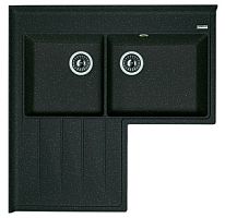 Мойка для кухни Florentina 20.380.L0960.102 Адрия 96х96 см, с крылом, черная