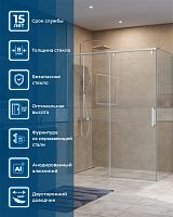 Душевой уголок BelBagno SOFT CLOSE-1 SOFT_CLOSE-1-AH-1-160/90-C-Cr