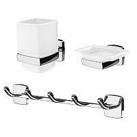 Набор аксессуаров AM.PM AK90B1603W Gem, для зоны красоты и туалета, хром