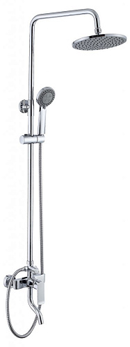 Душевая колонна BelBagno DIS-VSCM-CRM DISCO со смесителем для ванны, верхним и ручным душем 