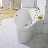 Ванна правосторонняя Bette 6053-000 PLUS R Pool I, с само-очищающимся покрытием Glaze Plus, белая, 161х102х45