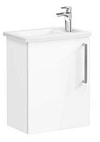 Тумба Vitra 66342 Root с раковиной 45х29 см, подвесная, левосторонняя, GWHITE (глянцевый белый)
