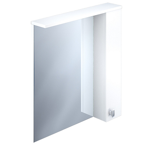Шкаф-зеркало, 70 см, белый, Rise, IDDIS, RIS70W0i99 снят с производства