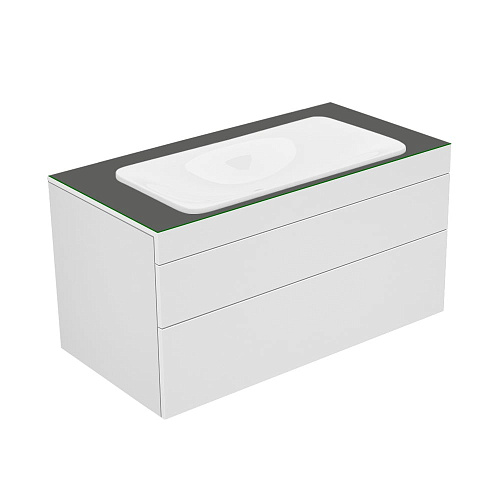 Тумба Keuco 31582710000 Edition 400 под умывальник 105х53.5 см, белый/стеклое матовое антрацит купить недорого в интернет-магазине Керамос Тумба Keuco 31582710000 Edition 400 под умывальник 105х53.5 см, белый/стеклое матовое антрацит купить недорого в интернет-магазине Керамос