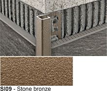 Профиль для отделки и защиты PROJOLLY SQUARE Progress Profiles PJQSA10-SL09, алюминий окрашенный stone line, цвет stone bronze
