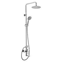 Душевая колонна BelBagno REN-VSCM-CRM-IN RENO со смесителем для ванны, верхним и ручным душем, верхий душ из нержавеющей стали