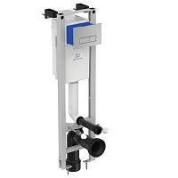 Комплект 2 в 1 Ideal Standard E2332AA Prosys Eco Frame M: инсталляция для монтажа подвесных унитазов + механическая панель смыва Oleas M2 R0121AA, Chrome (хром)