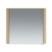 Зеркальный шкаф с подсветкой AM.PM Sensation M30MCL0801NG левосторонний, нуга глянец
