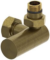 Вентиль Сунержа 05-1403-1234, 3D, правый, (цилиндр) G 1/2" НР х G 3/4" НГ, состаренная бронза