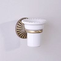 TW Rerto Opal Стакан керамический, цвет держателя бронза,TWOP109br