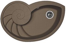 Мойка для кухни Florentina 20.350.E0820.303 Наутилус 82х53 см, с крылом, мокко