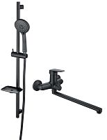 Комплект Aquatek AQ1033MB Вега для ванной Set 2 в 1 (AQ1042MB + AQ2011MB), черный матовый