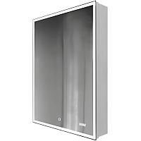 Зеркало-шкаф Jorno Sli.03.60/W Slide 60х80 см, с подсветкой и часами, белый
