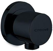 Шланговое подключение Creavit A01S настенное, круглое, черный матовый