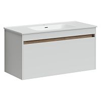 Тумба Sancos SM100W Smart под раковину 99х45 см, подвесная, белый глянец Тумба Sancos SM100W Smart под раковину 99х45 см, подвесная, белый глянец