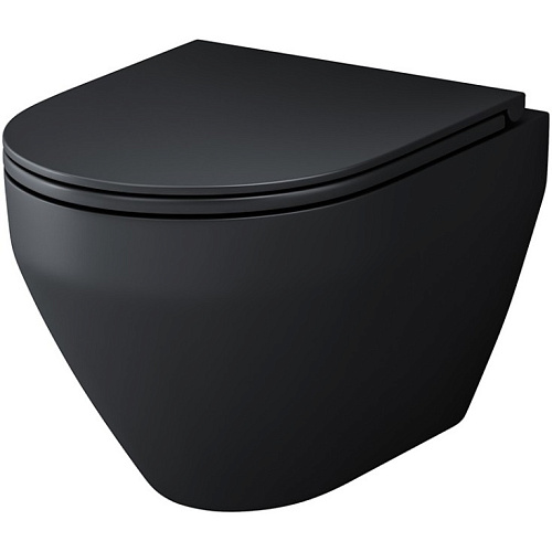 Унитаз AM.PM C701700MBSC (b000022190) Spirit V2.0, подвесной 36х48 см, FlashClean с сиденьем микролифт, черный матовый купить недорого в интернет-магазине Керамос