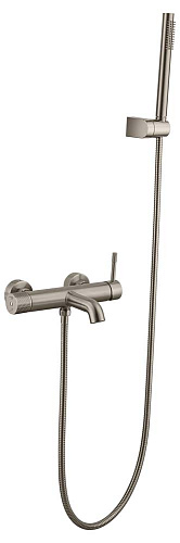 Смеситель Boheme 463-NB Uno для ванны с душем, брашированный никель