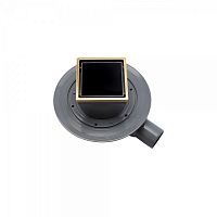 Душевой трап Pestan 13000172 Confluo Standard Dry Black Glass Gold, черное стекло